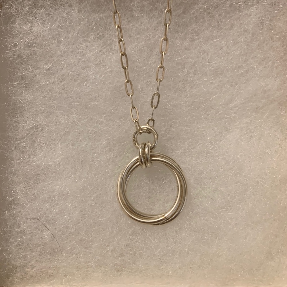 New sterling necklace with 3 rings